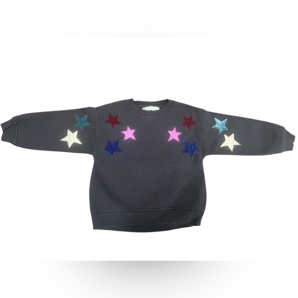 Zara Colorful Star Embellished Sweatshirt Girls Size 5